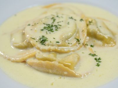 House made spinach and ricotta ravioli in a citrus cream sauce