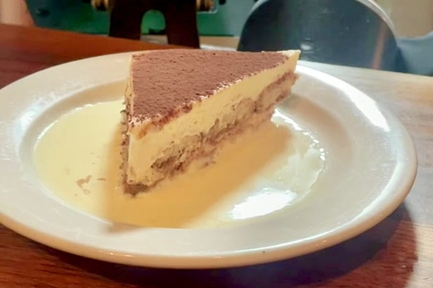 Tiramisu with cr&egrave;me anglaise