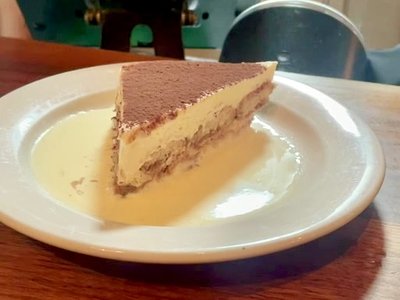 Tiramisu with cr&egrave;me anglaise